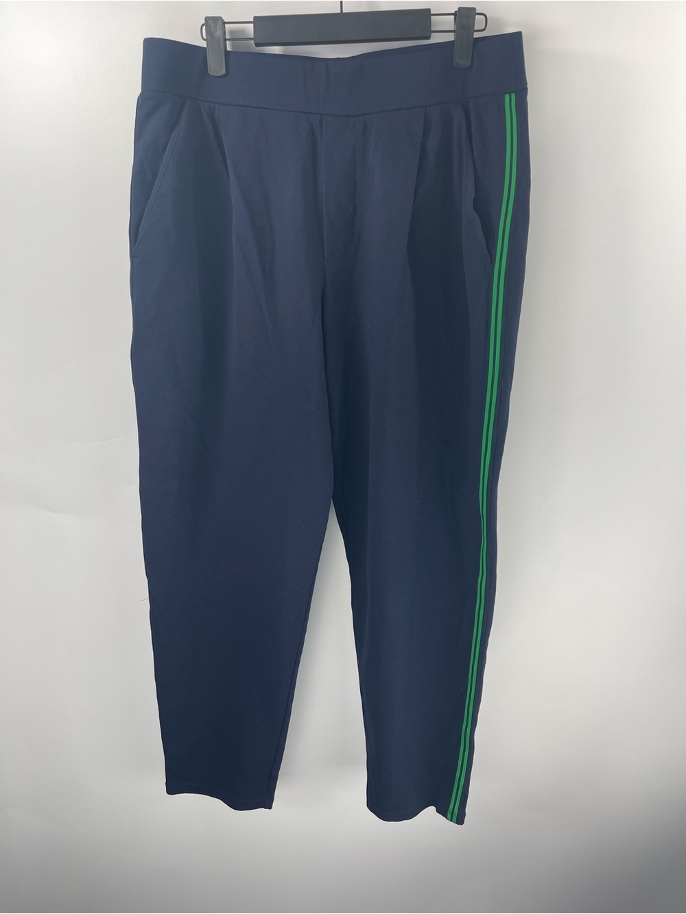 Lauren Ralph Lauren Pants Women Large Navy Blue Side Stripe Casual Pants